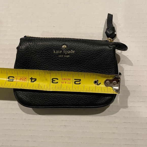 Kate Spade Black Leather Zip Wallet/ Card Holder - Picture 8 of 8